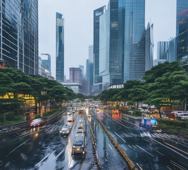 雨花区商贸服务区，连接城市中心与商业区的交通枢纽